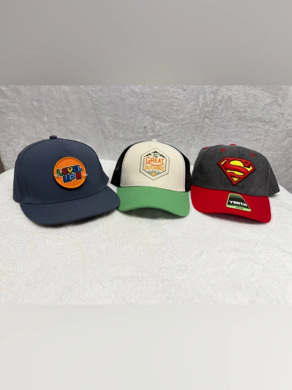 Kids Adjustable Hats 3 Pack Caps Youth Casual Everyday